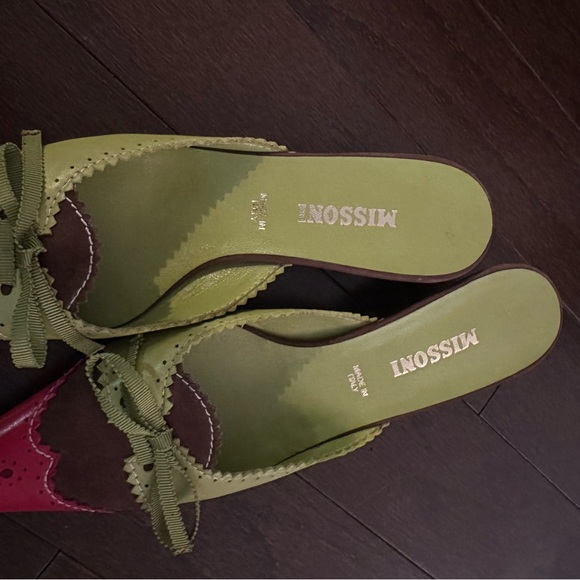 Missoni Vibrant Pink and Yellow Mules - Picture 3 of 8